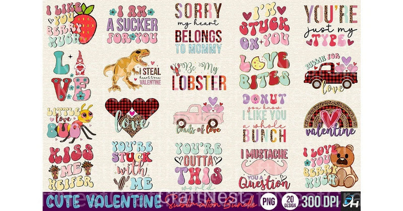 Cute Valentine Design Clipart Bundle - CraftNest - Digital Crafting and Art