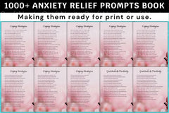 Anxiety Relief Prompts Book for Stress Reduction - CraftNest - Digital Crafting and Art