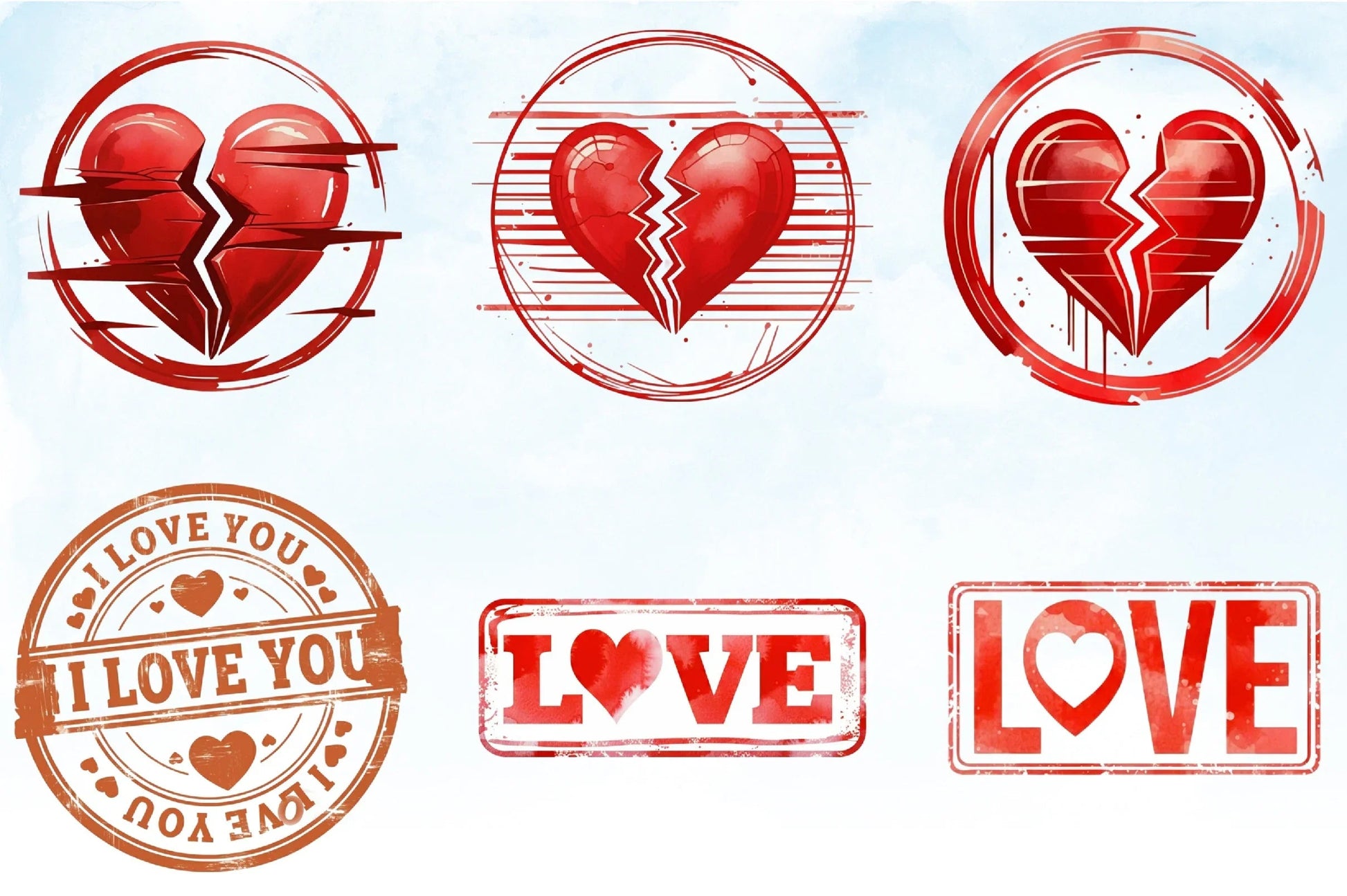 Valentine Stamps Clipart Bundle - CraftNest - Digital Crafting and Art