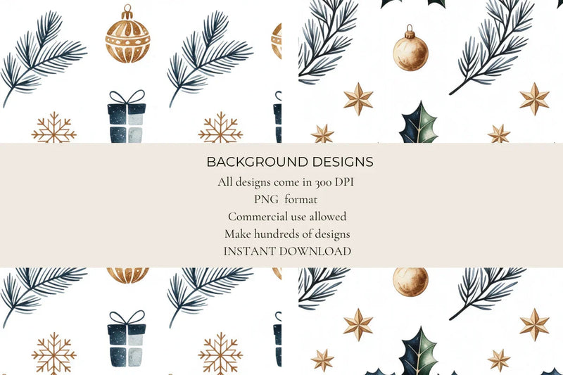 Navy & Gold Seamless Papers - CraftNest - Digital Crafting and Art