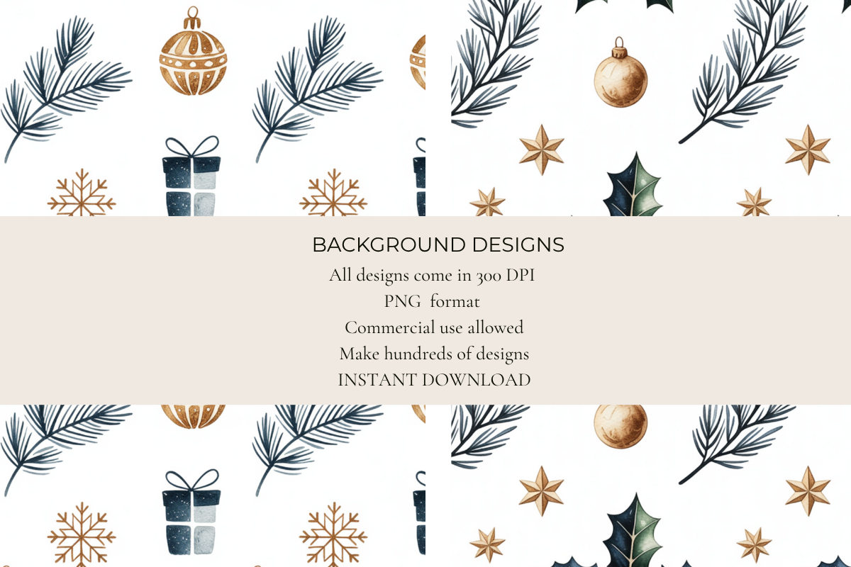 Navy & Gold Seamless Papers