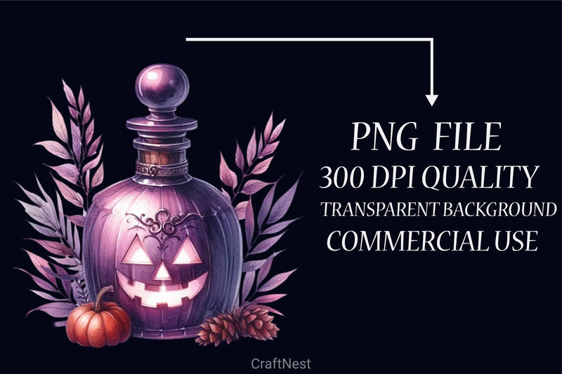 Halloween Whiskey Decanter Clipart Bundle - CraftNest - Digital Crafting and Art