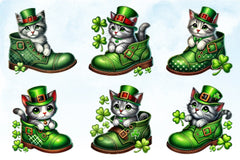 Cat Shoes St. Patrick's Day Clipart Bundle - CraftNest - Digital Crafting and Art