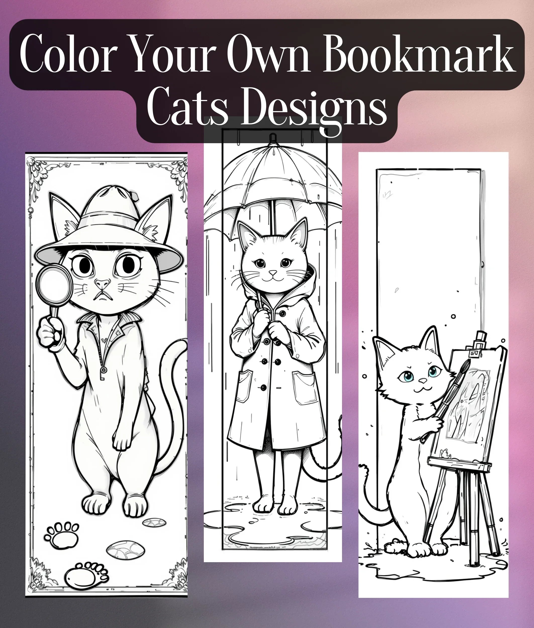Cat Bookmark DIY Junk Journal Tutorial - CraftNest - Digital Crafting and Art