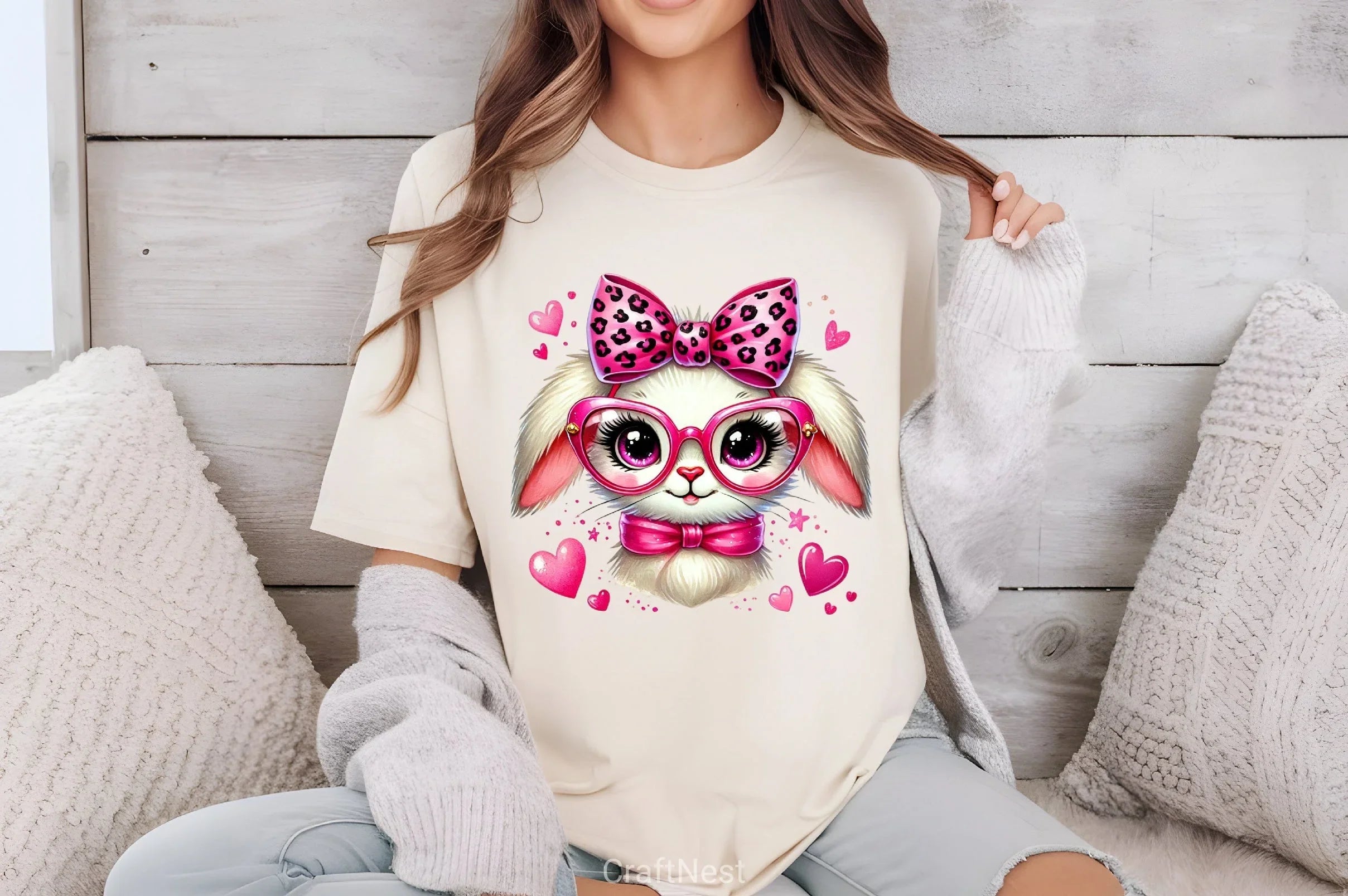 Valentine Bunny Clipart Bundle - CraftNest - Digital Crafting and Art