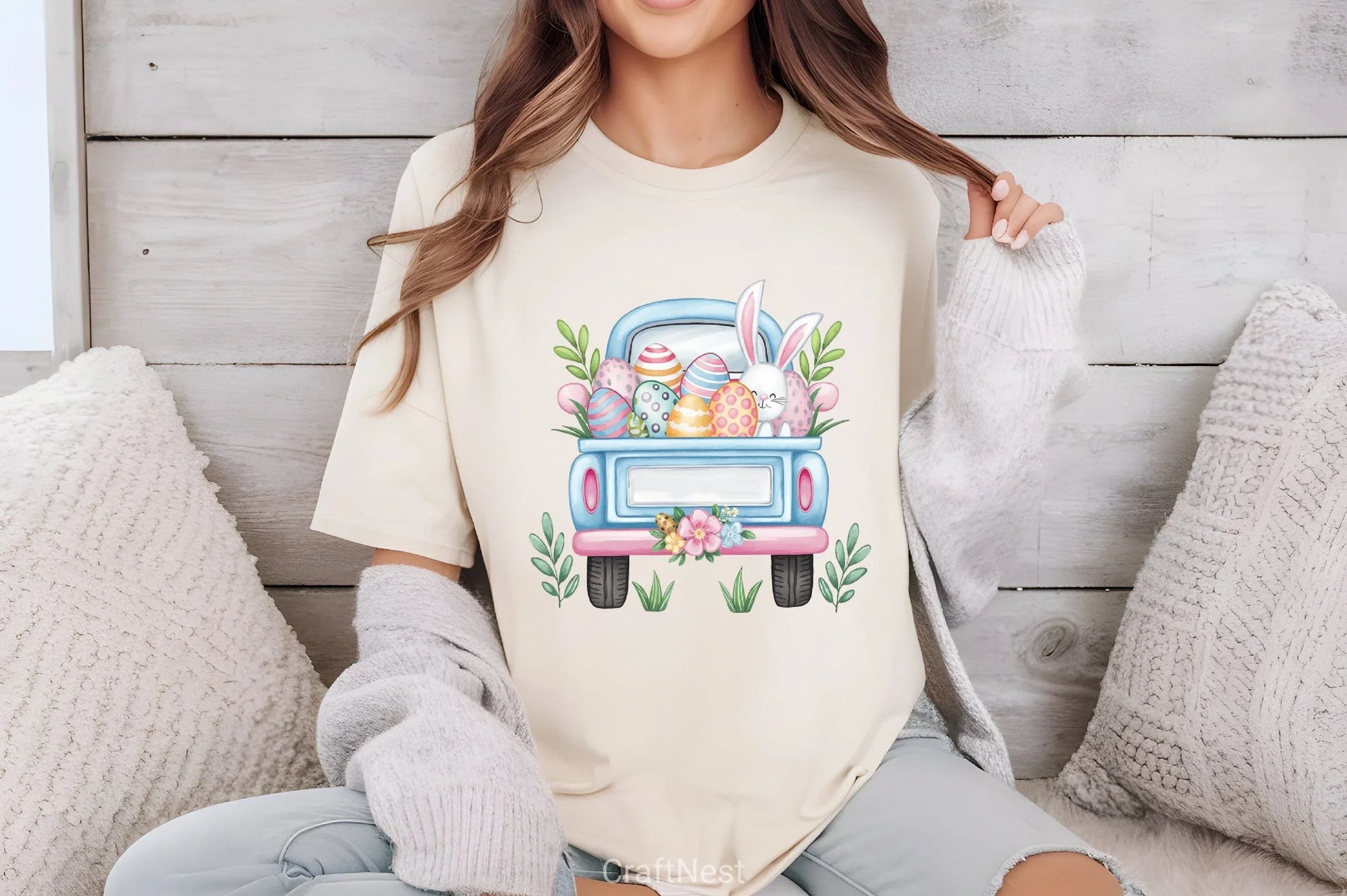 Easter Bunny Truck Clipart Bundle 5 - CraftNest - Digital Crafting and Art