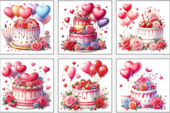 Valentine Cake Clipart Bundle - CraftNest - Digital Crafting and Art