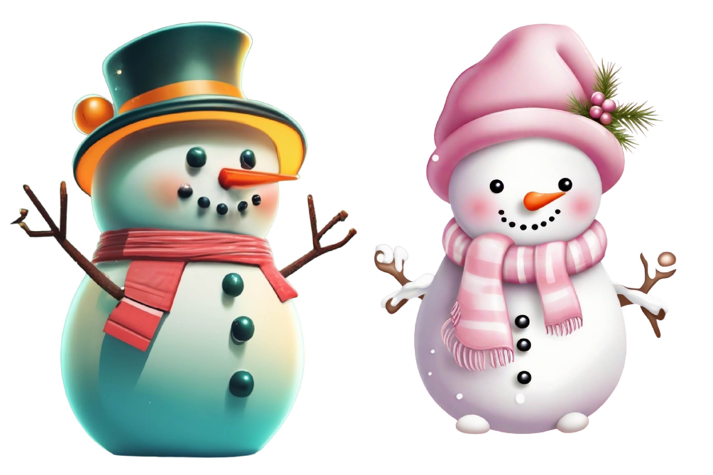 Snowman Collection Clipart Bundle