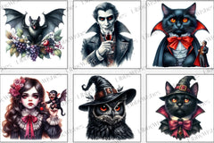 Vintage Vampire Clipart Bundle - CraftNest - Digital Crafting and Art