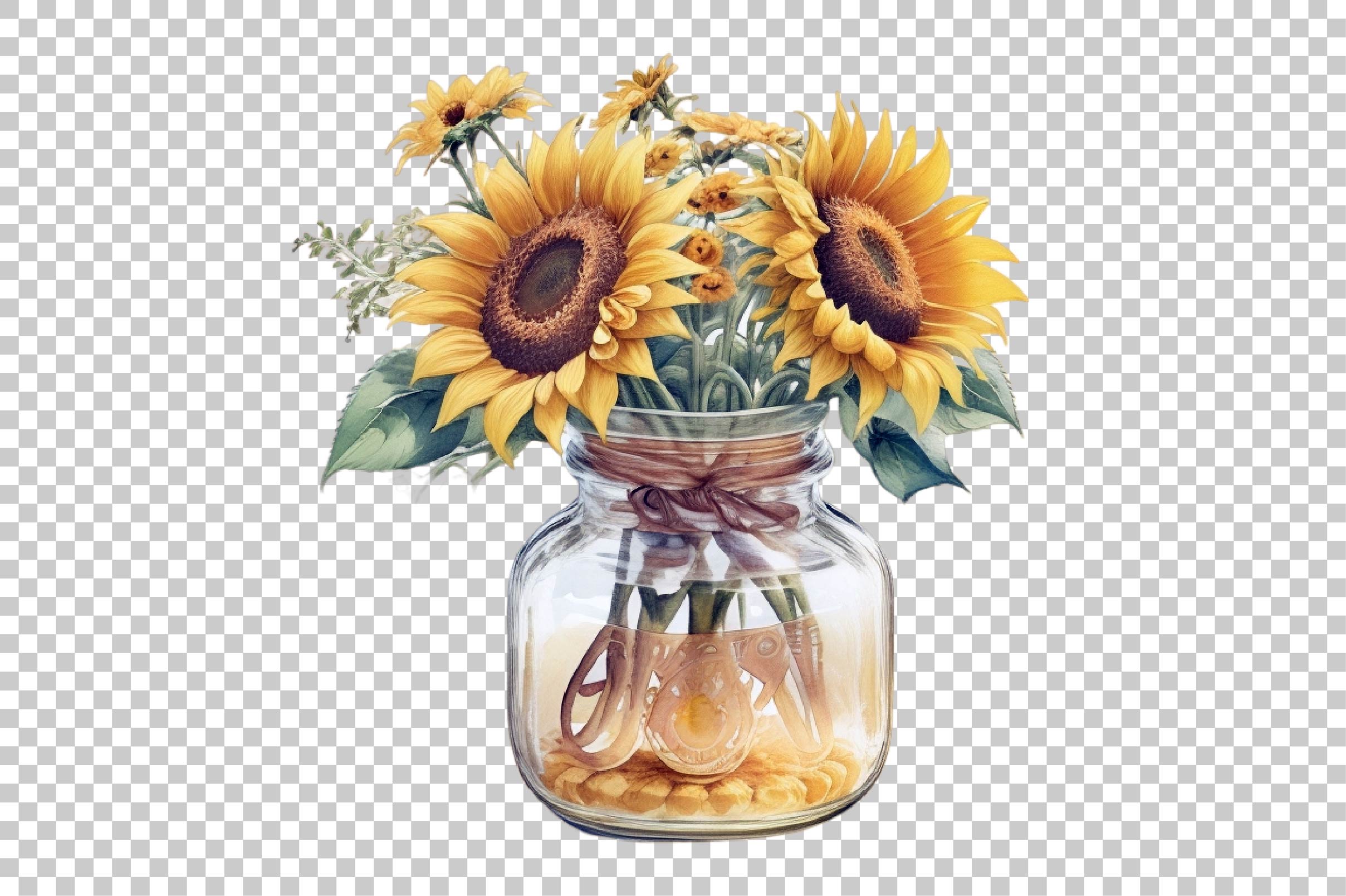 Sunflowers Ornaments Clipart Bundle
