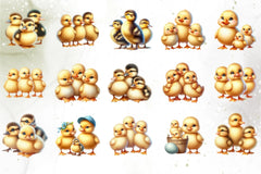 Three Ducklings Clipart Bundle - CraftNest - Digital Crafting and Art