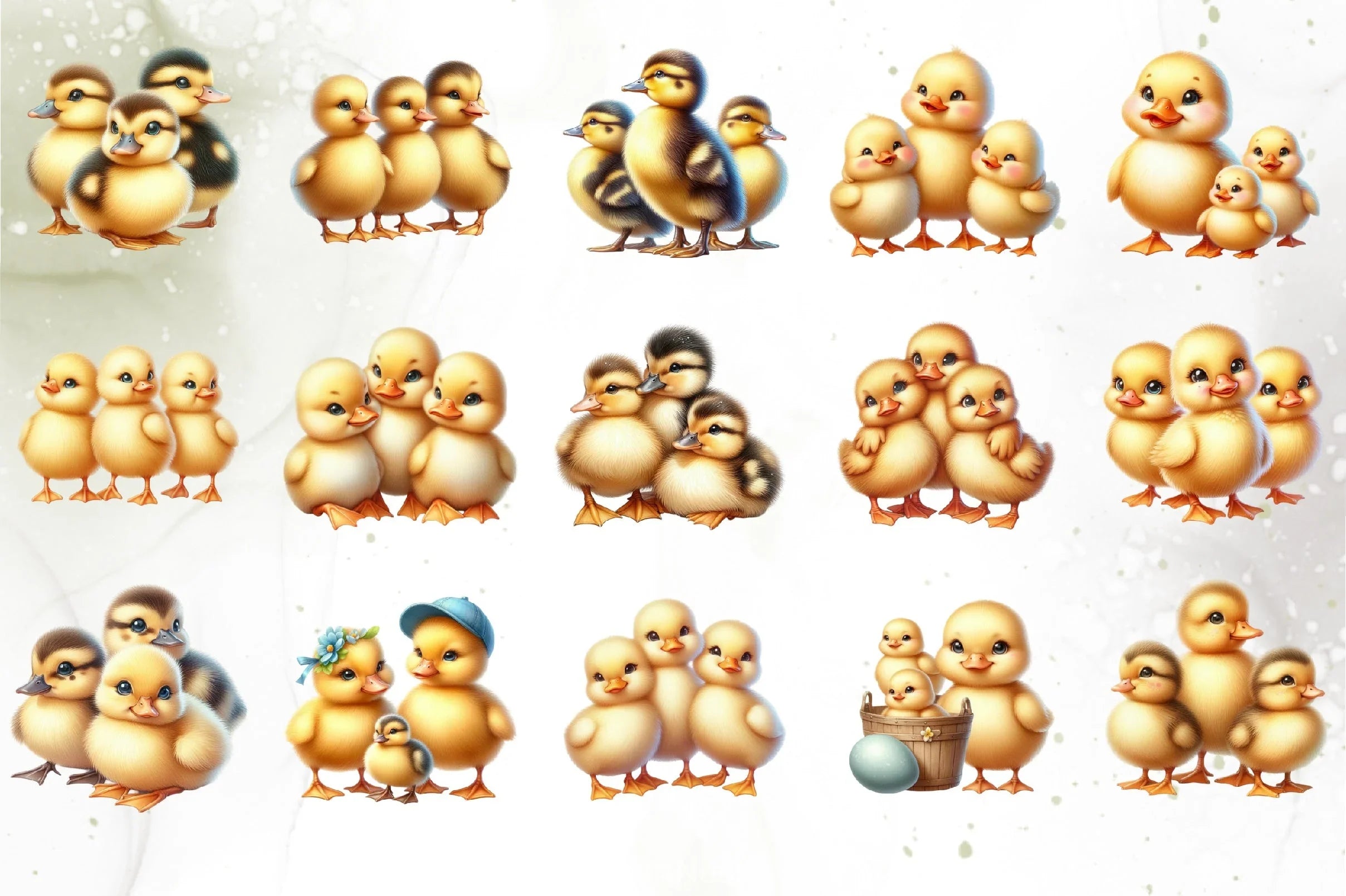Three Ducklings Clipart Bundle - CraftNest - Digital Crafting and Art