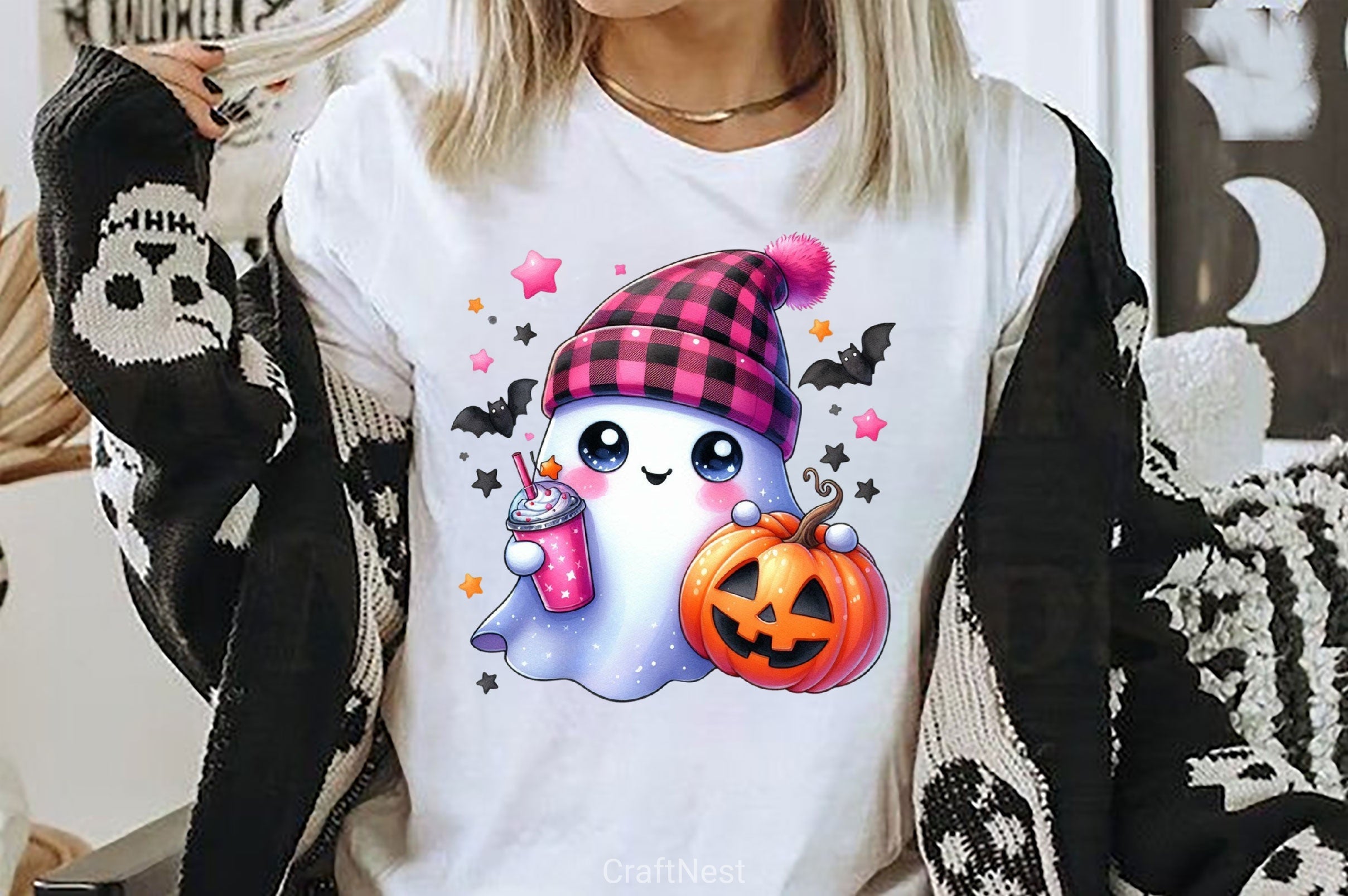 Cute Ghost Cute Halloween Clipart Bundle 16