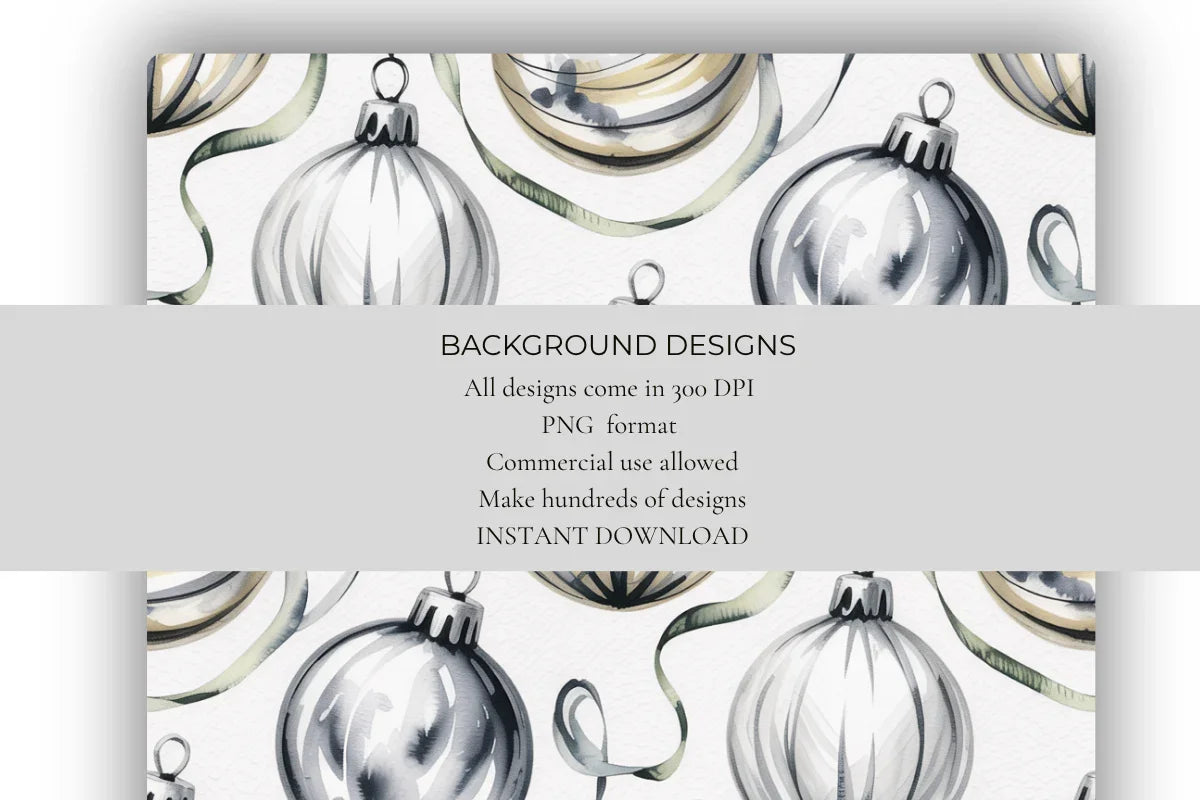 Silver Christmas Background Papers - CraftNest - Digital Crafting and Art