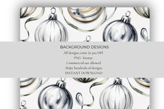 Silver Christmas Background Papers - CraftNest - Digital Crafting and Art