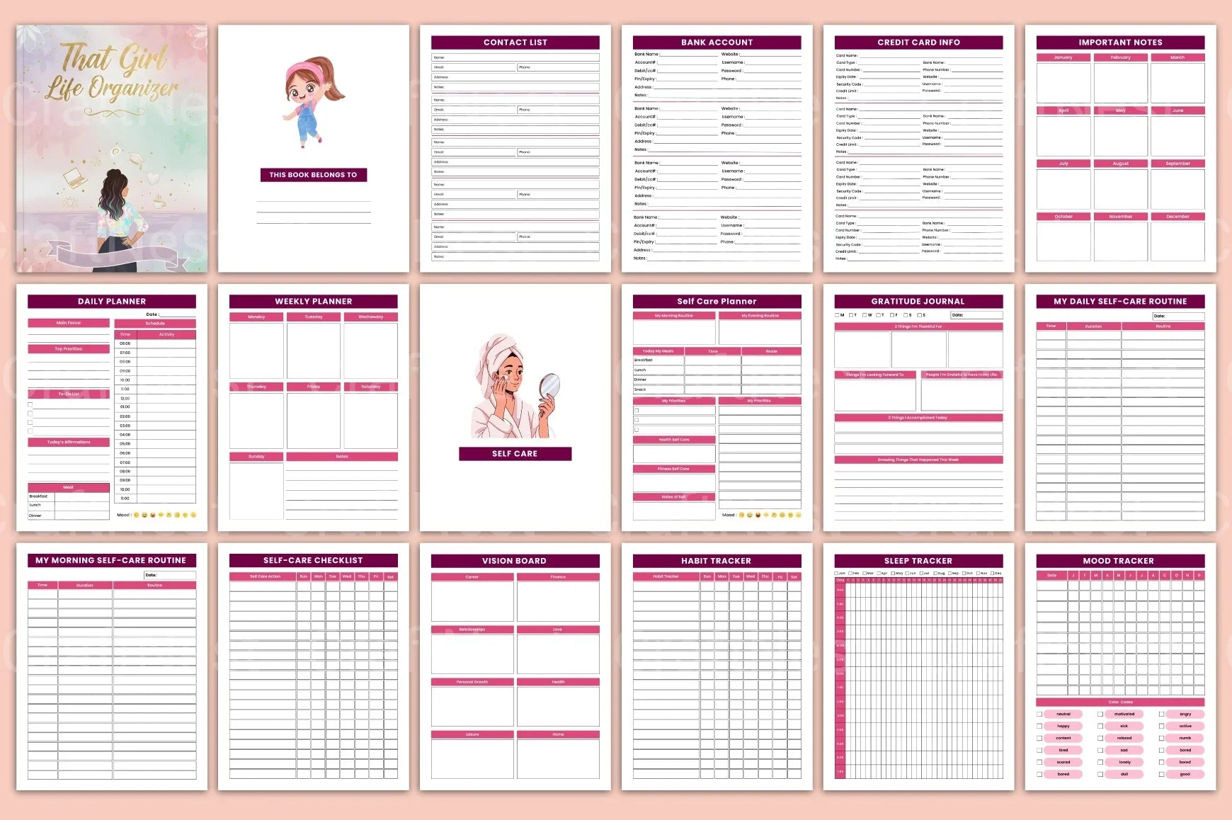 That Girl Life Organizer: Streamline Your Daily Routine - CraftNest - Digital Crafting and Art