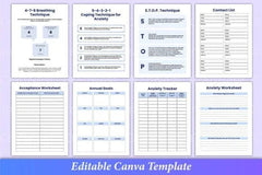 Mental Health Worksheets Collection - CraftNest - Digital Crafting and Art