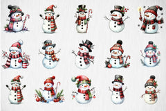 Christmas Snowman Clipart Bundle 9 - CraftNest - Digital Crafting and Art