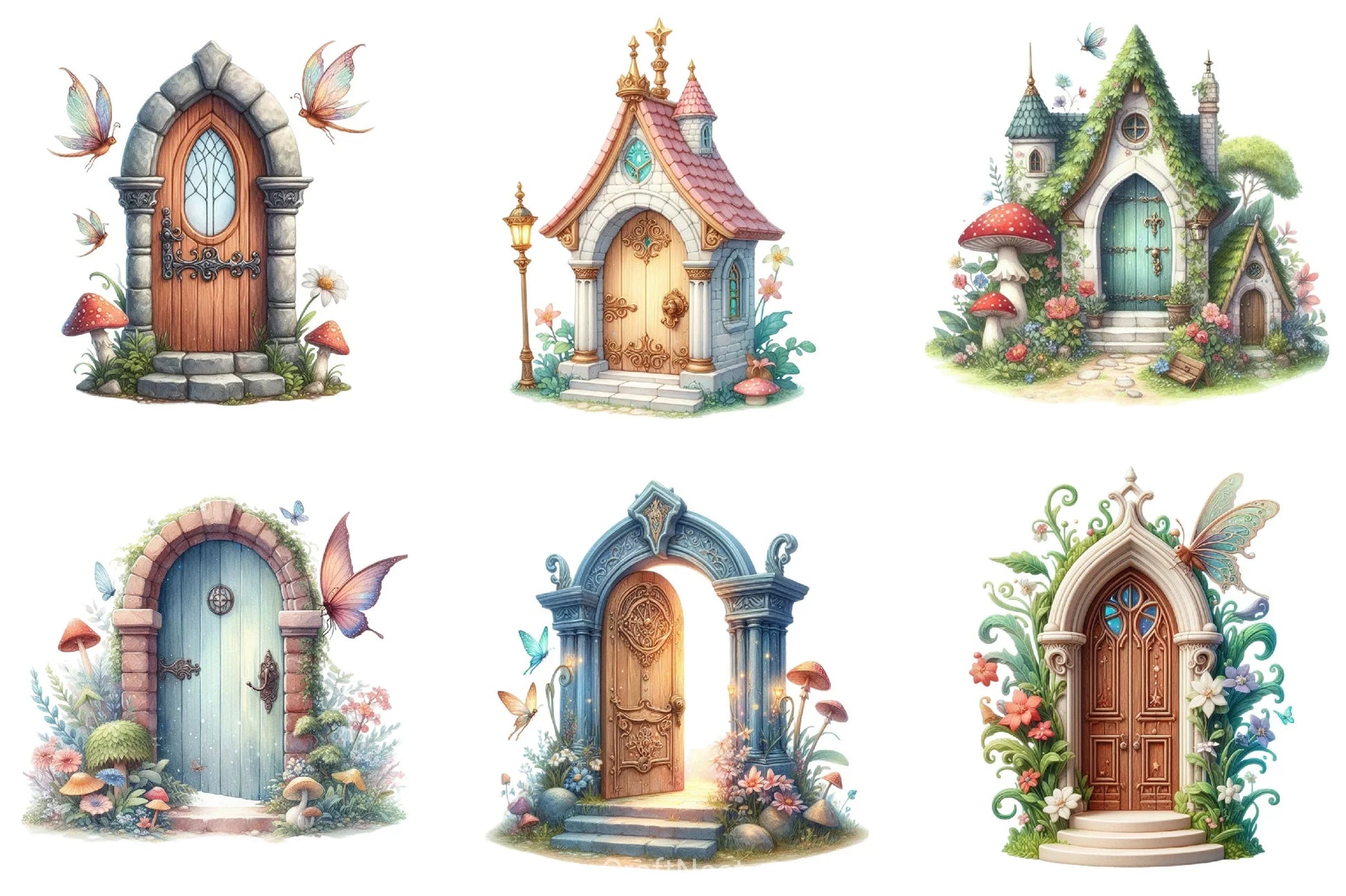 Cute Magic Doors Clipart Bundle - CraftNest - Digital Crafting and Art