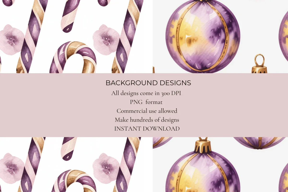 Lilac & Gold Seamless Papers - CraftNest - Digital Crafting and Art