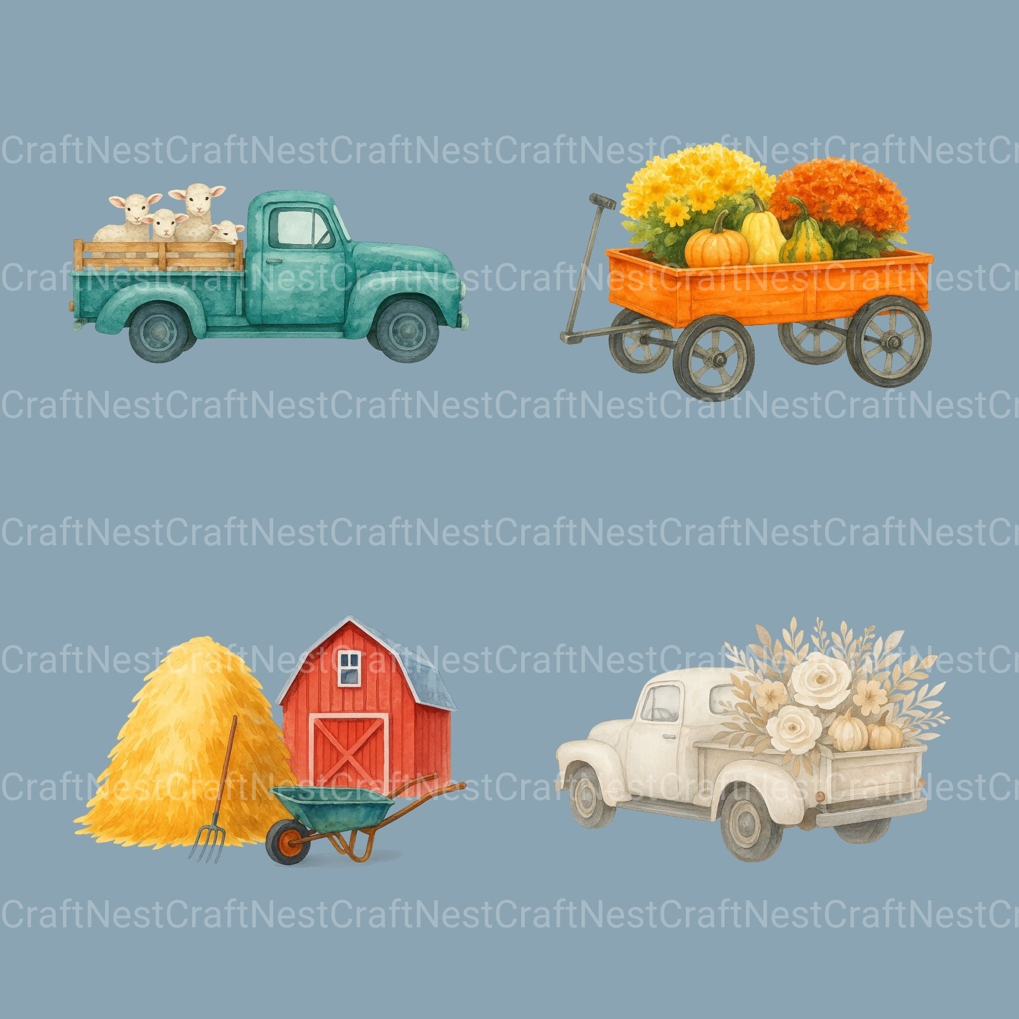 Farm 2 Clipart Bundle