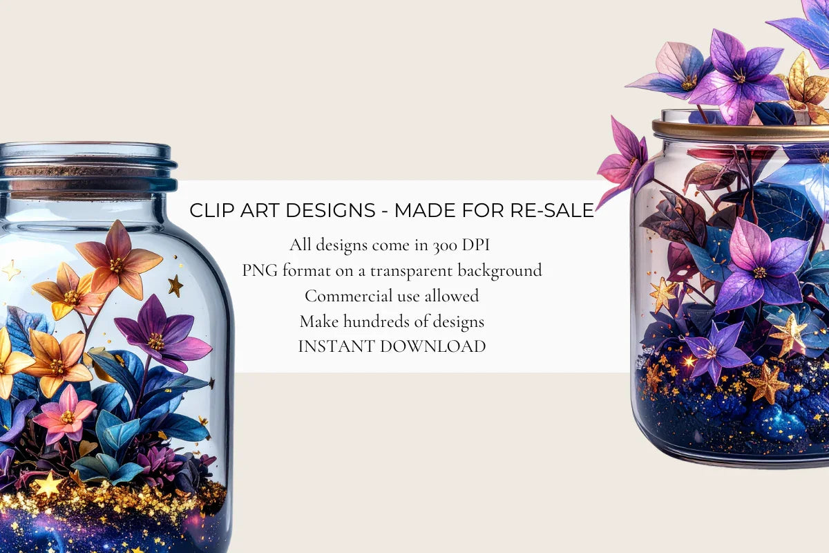 3D Glass Terrariums Clipart - CraftNest - Digital Crafting and Art