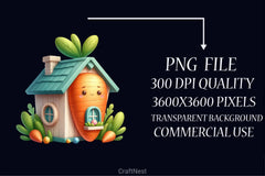 Carrot House Clipart Bundle - CraftNest - Digital Crafting and Art