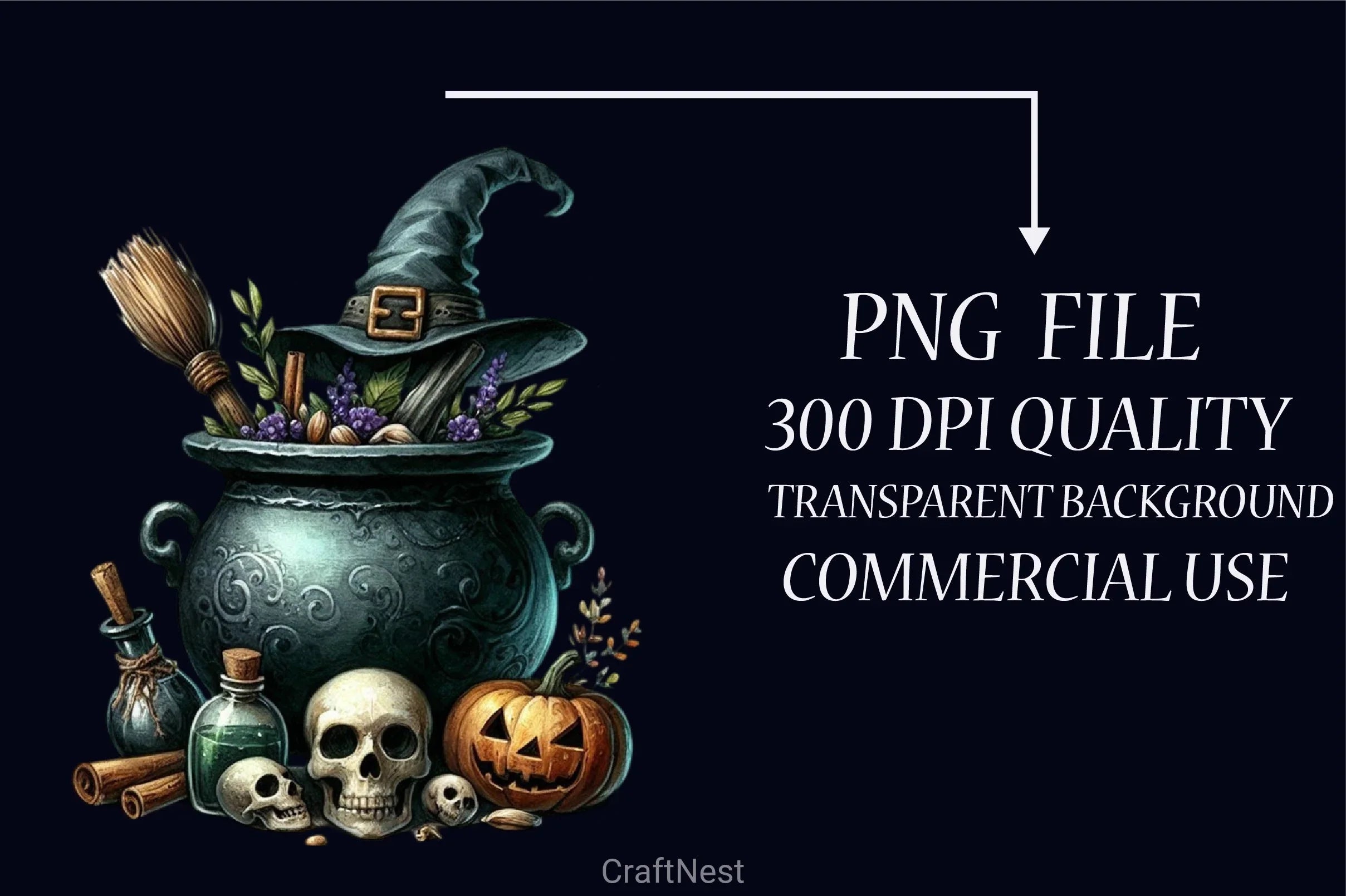 Halloween Cauldron Clipart Bundle 4 - CraftNest - Digital Crafting and Art