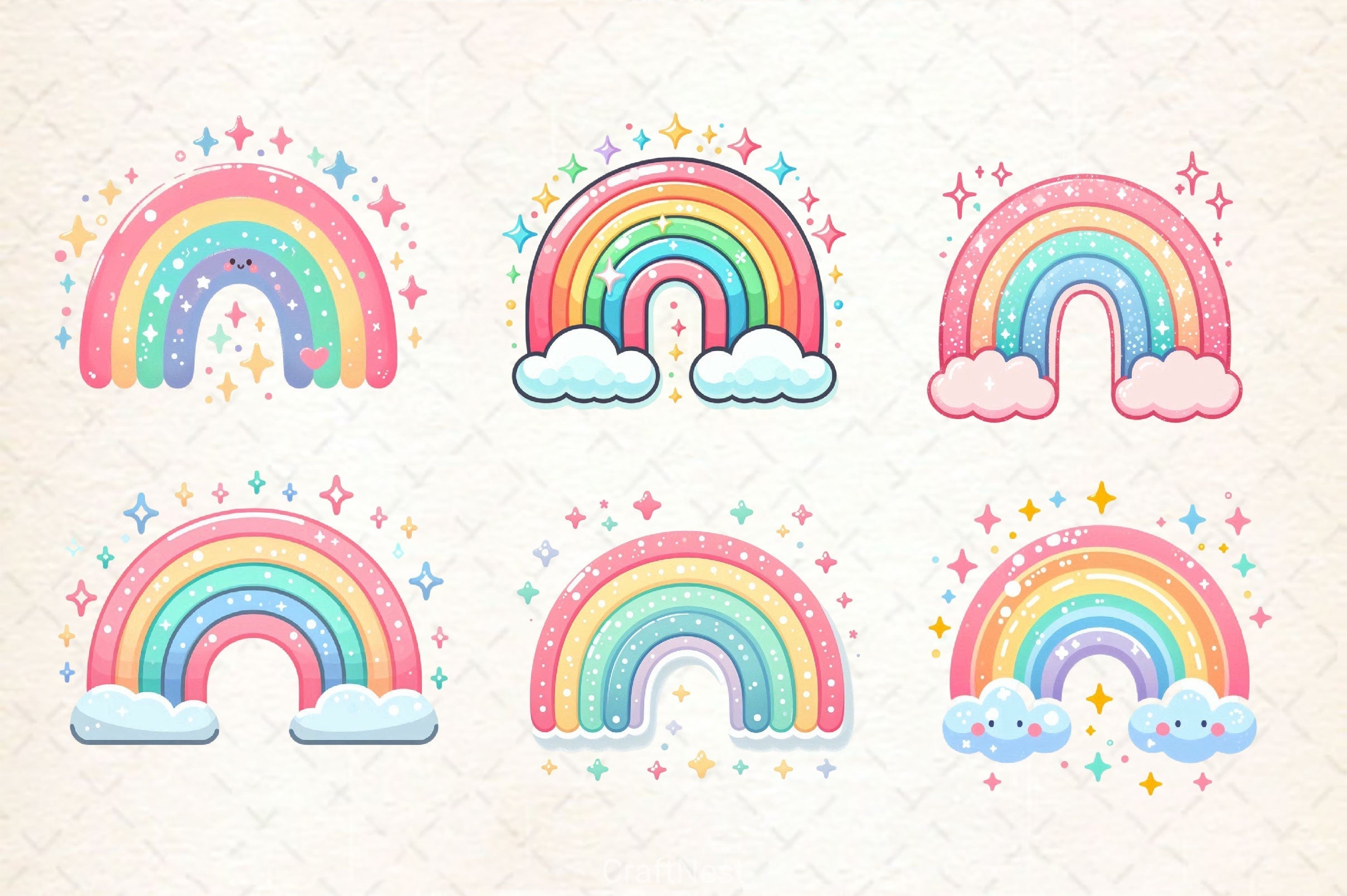 Rainbow Clipart Bundle 1