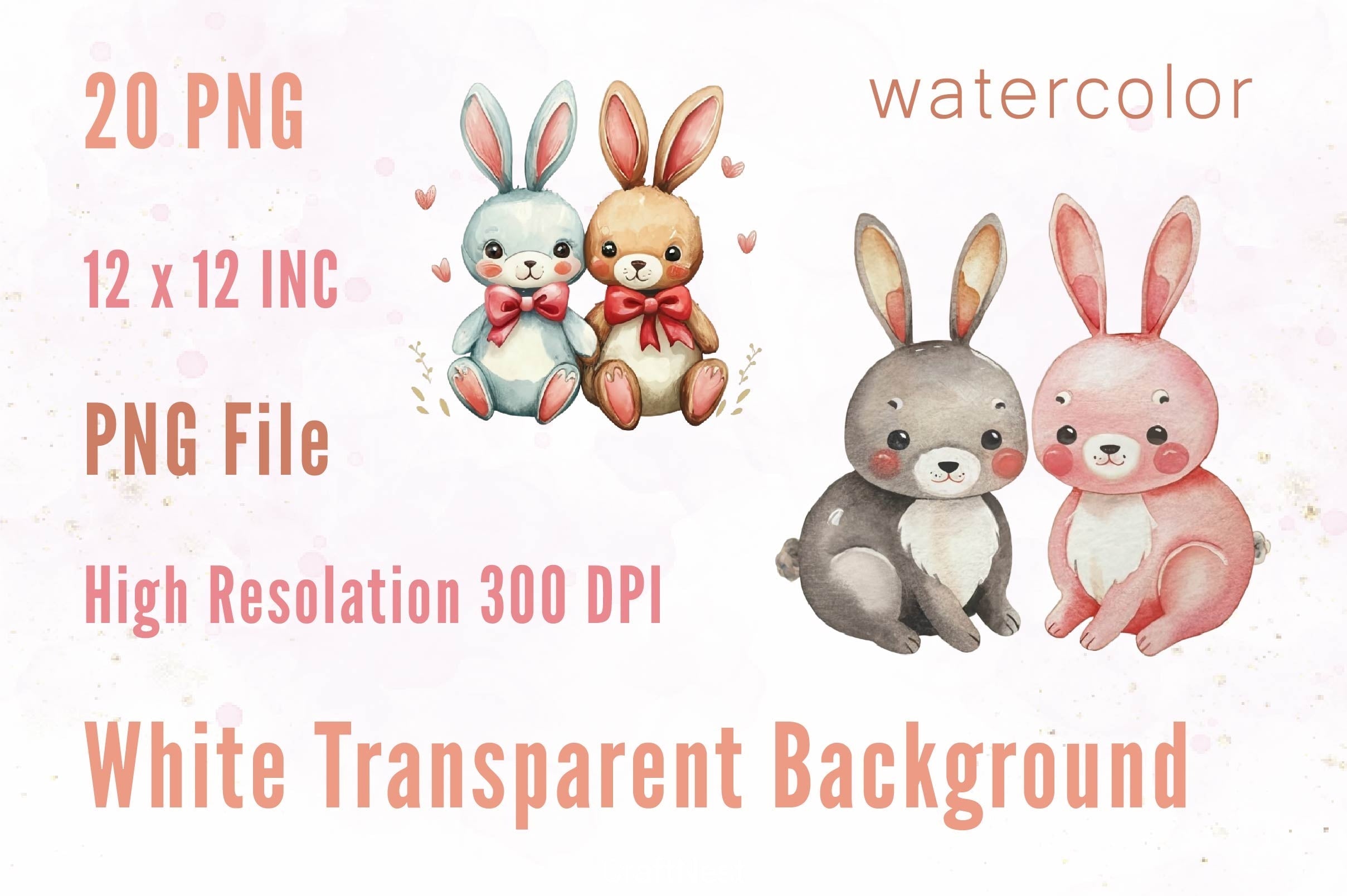 Easter Bunny Clipart Bundle 23