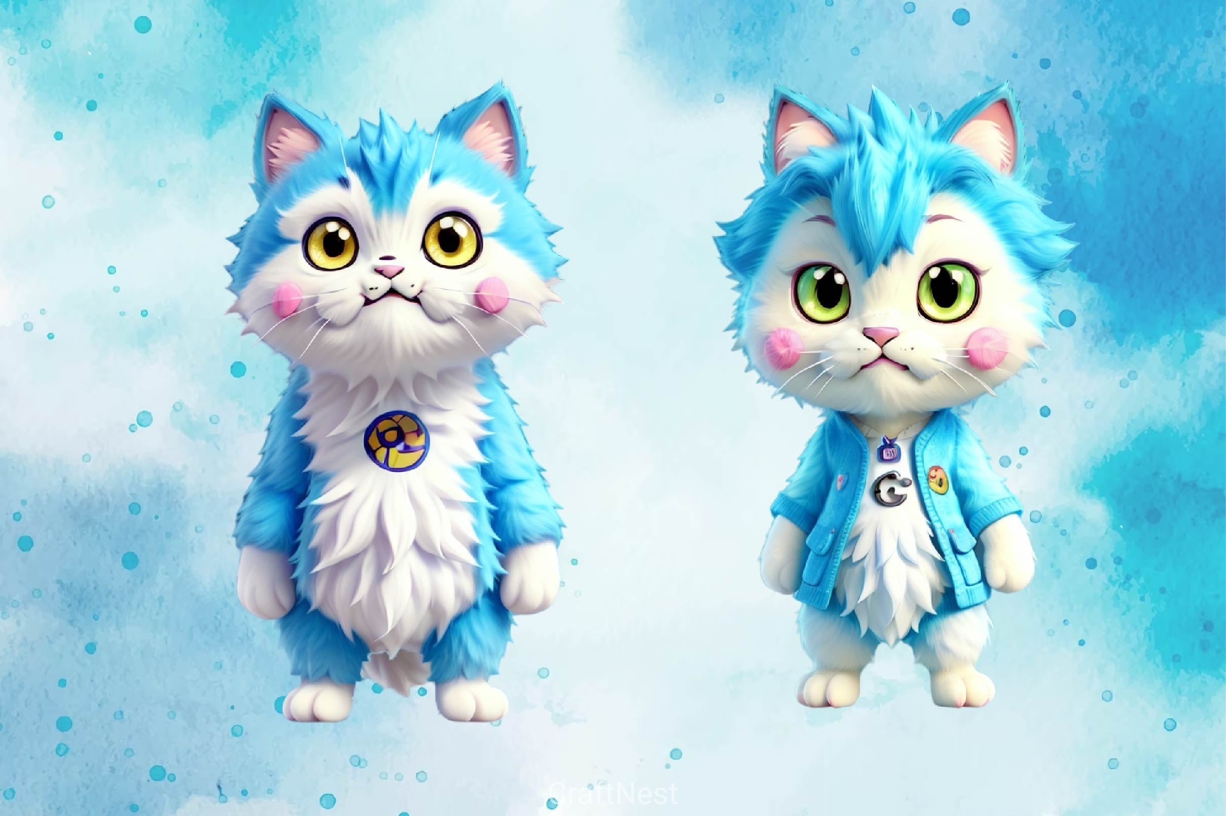 Cute Cat Clipart Bundle 4