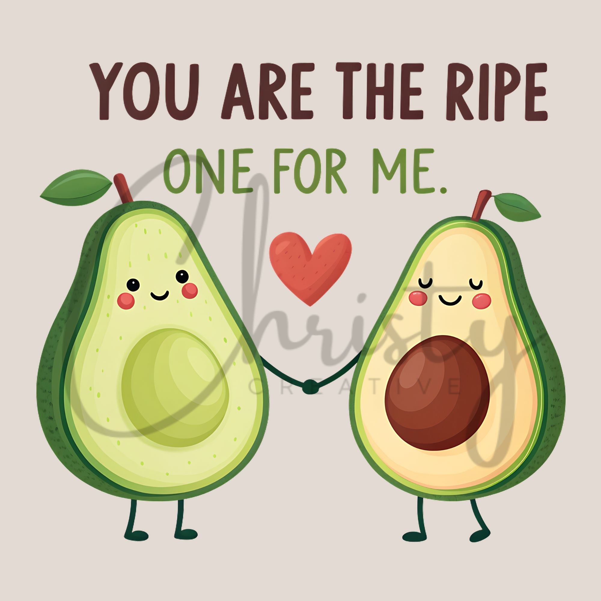 Avocados You Are The Ripe One For Me Clipart Bundle