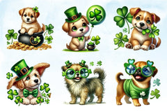 St Patrick's Day Dogs Clipart Bundle - CraftNest - Digital Crafting and Art