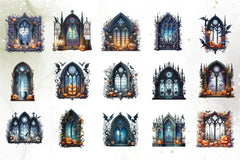 Halloween Window Clipart Bundle - CraftNest - Digital Crafting and Art