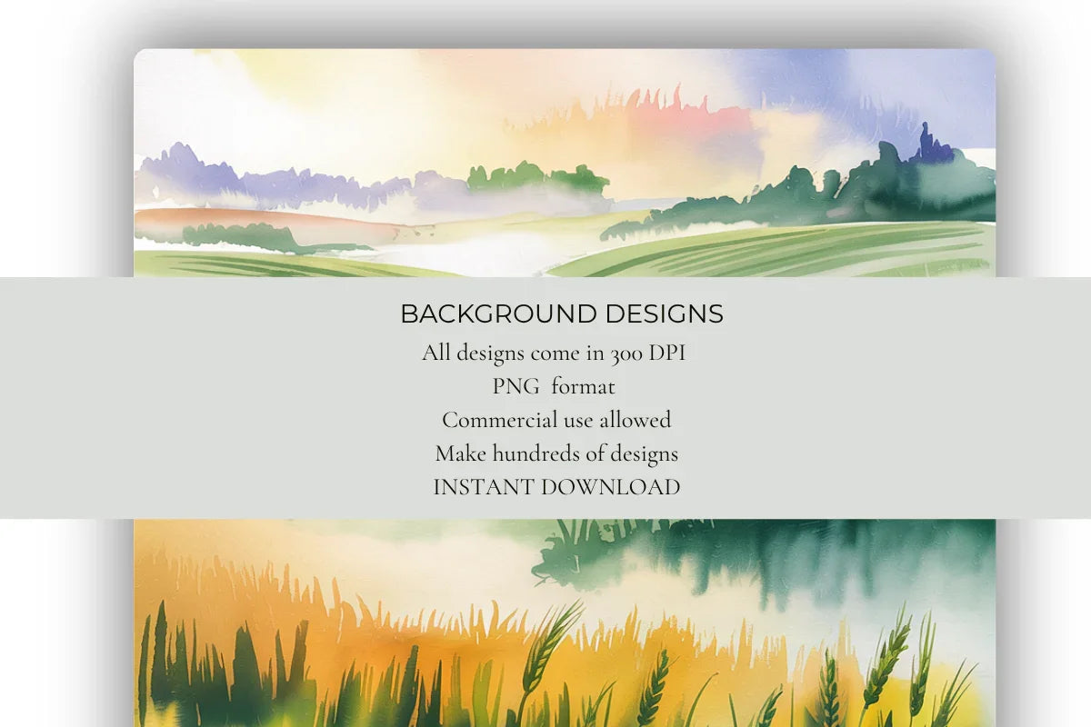 Fog Over Fields Background Papers - CraftNest - Digital Crafting and Art