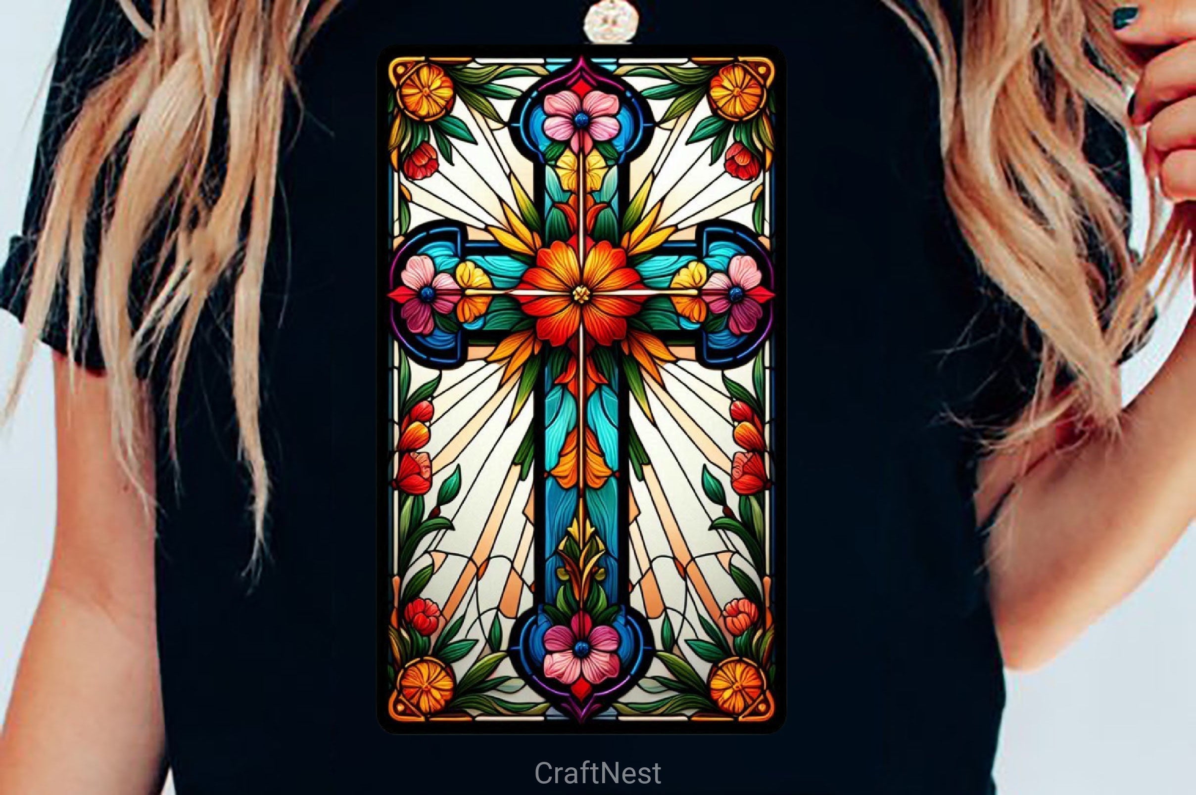 Stained Glass Cross Tarot Card Clipart Bundle 16
