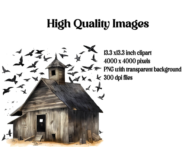Halloween On Farm Clipart - CraftNest