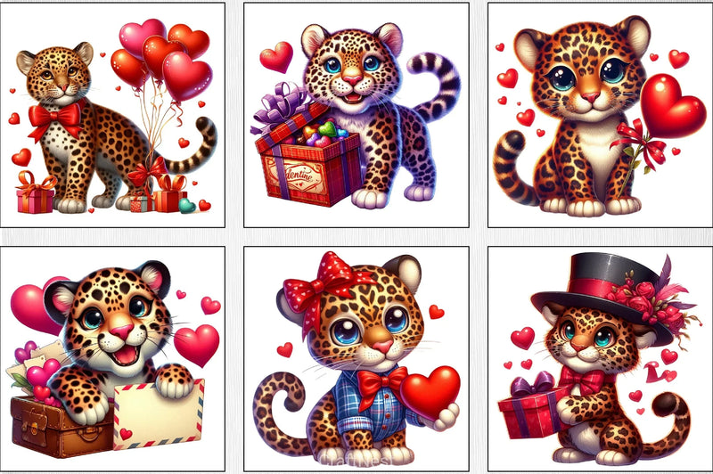 Valentine's Day Leopard Clipart Bundle - CraftNest - Digital Crafting and Art