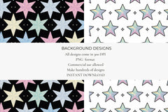 Holographic Stars Seamless Papers - CraftNest - Digital Crafting and Art