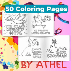 Funny Christmas Goose Coloring Book Bundle - CraftNest - Digital Crafting and Art