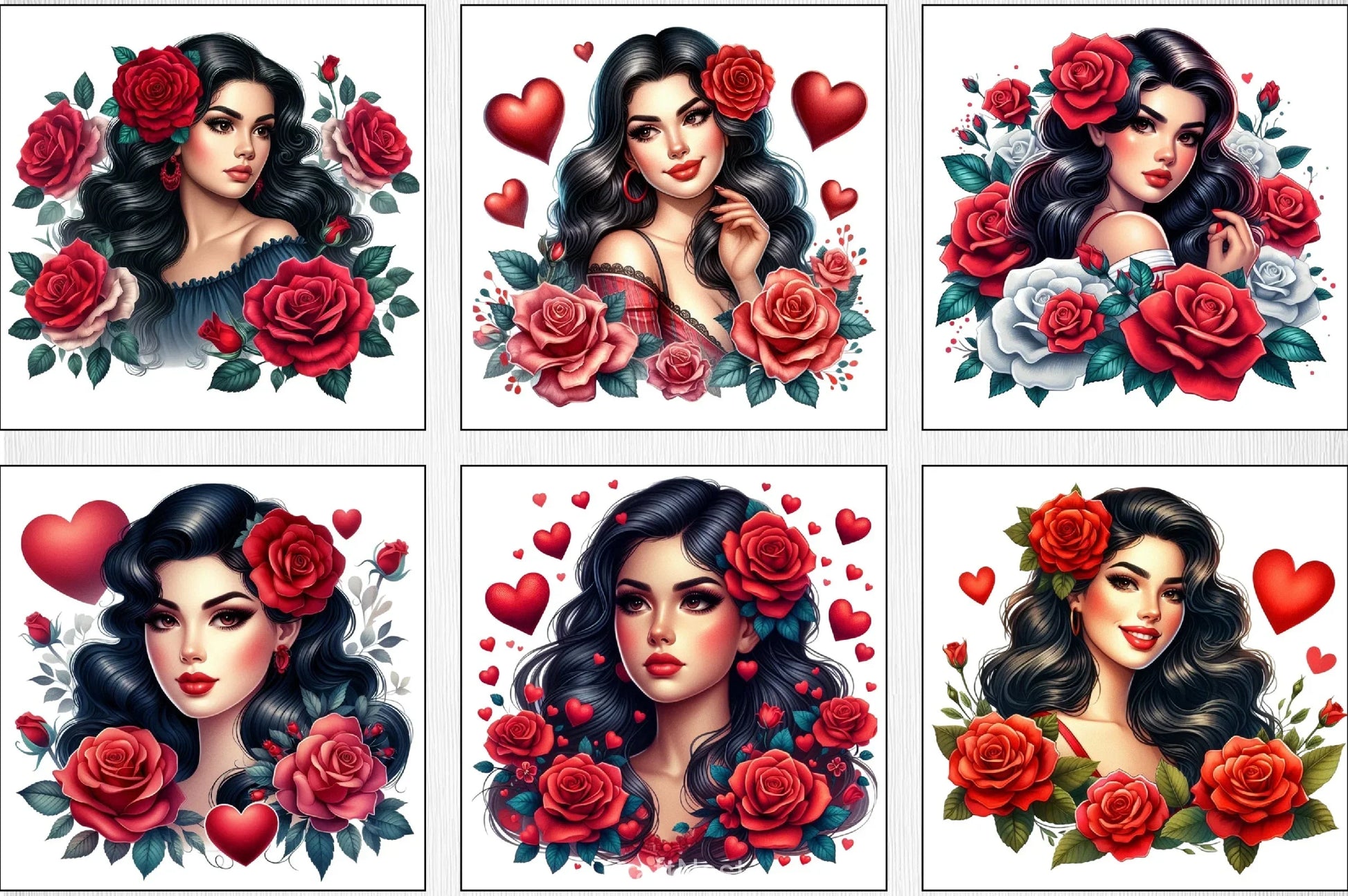 Valentine's Day Girl Clipart Bundle 4 - CraftNest - Digital Crafting and Art