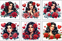 Valentine's Day Girl Clipart Bundle 4 - CraftNest - Digital Crafting and Art