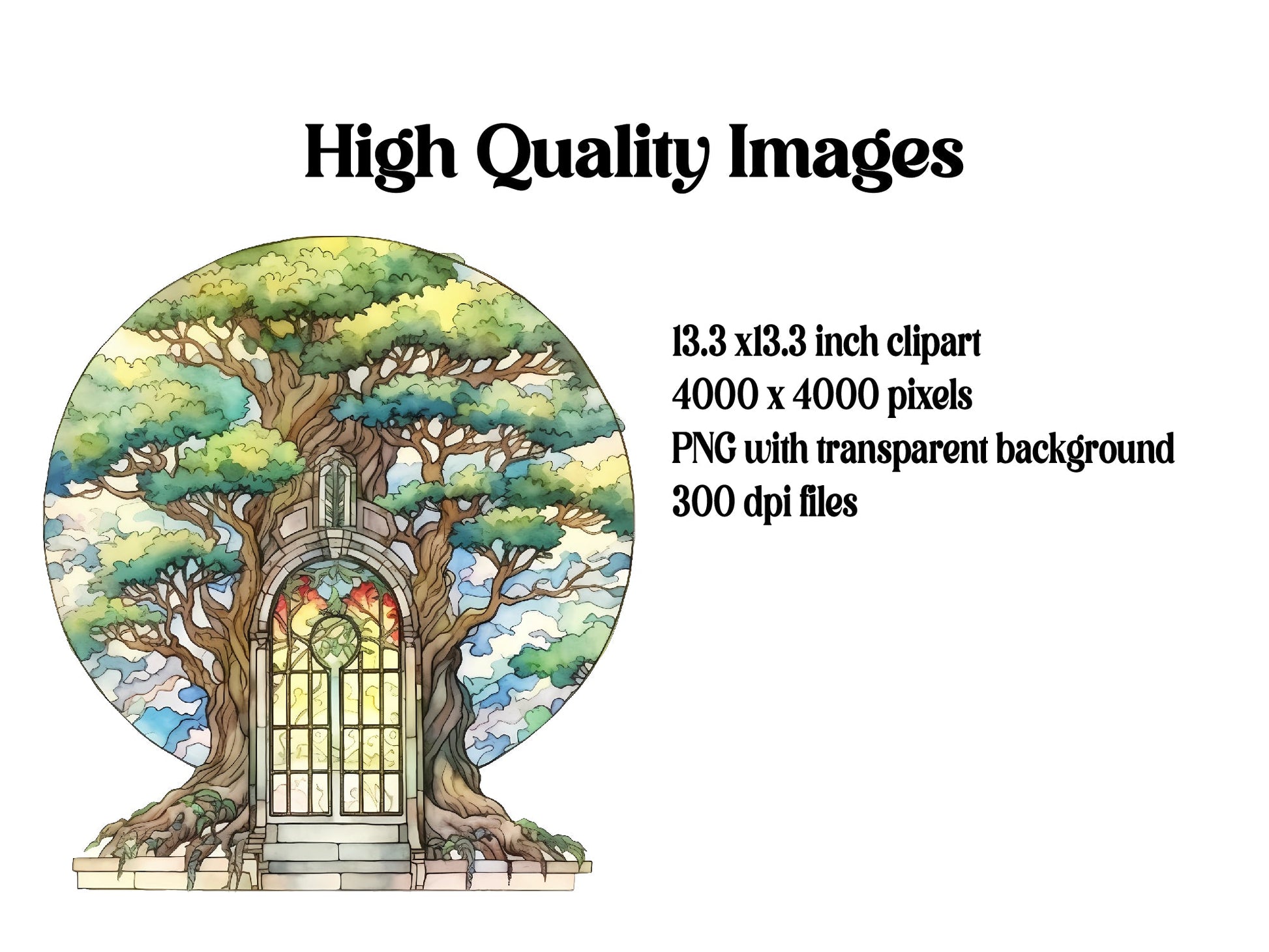 Stained Glass Japanese Motifs Clipart - CraftNest