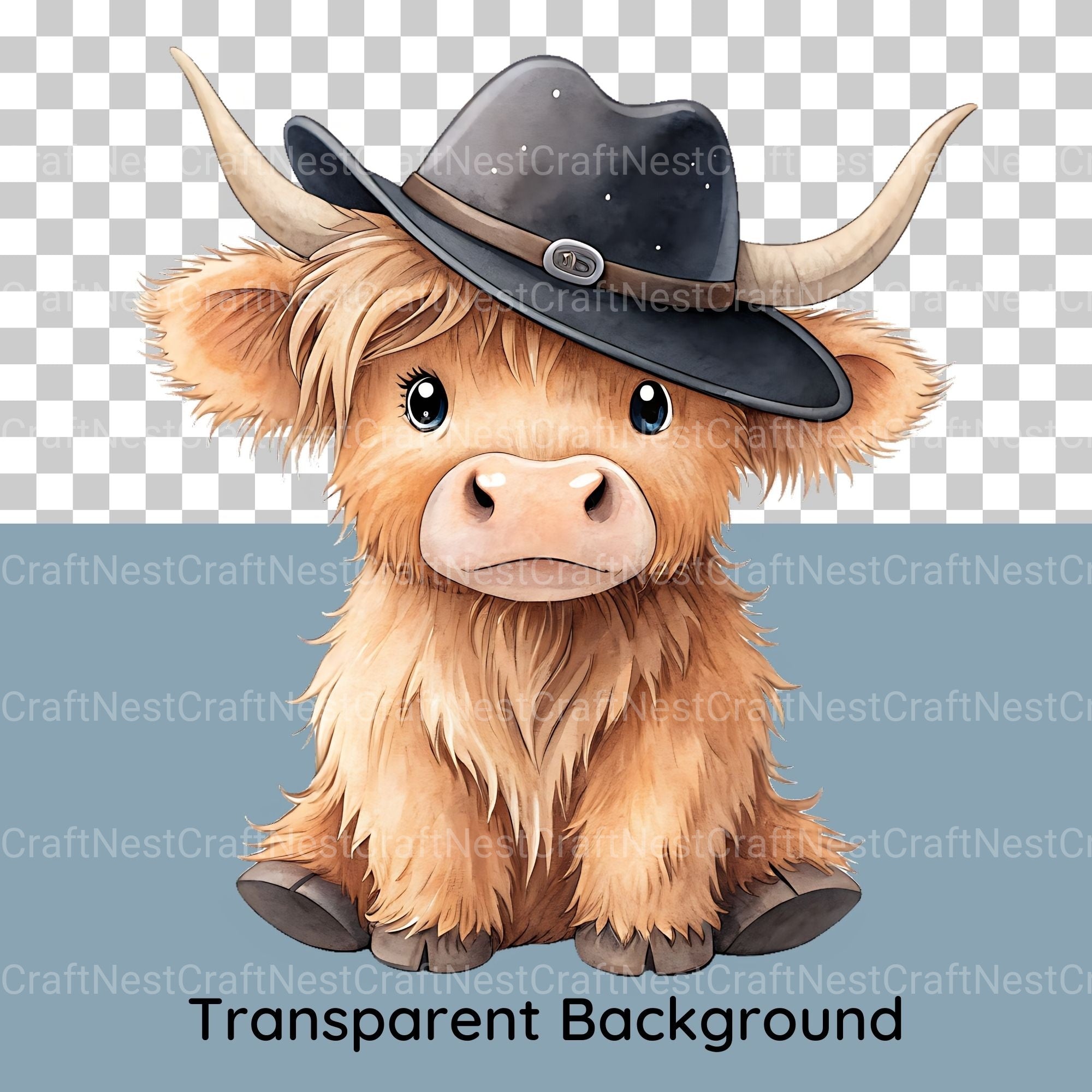 Highland Cow 1 Clipart Bundle