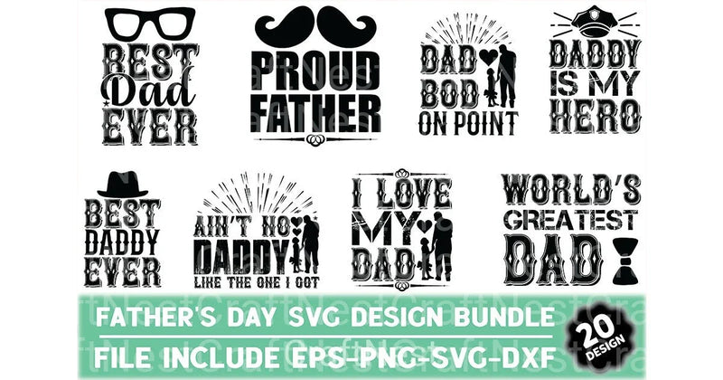 Father's Day Design Bundle 2 - CraftNest - Digital Crafting and Art