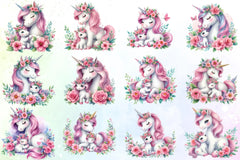 Mother's Day Unicorn Clipart Bundle - CraftNest - Digital Crafting and Art