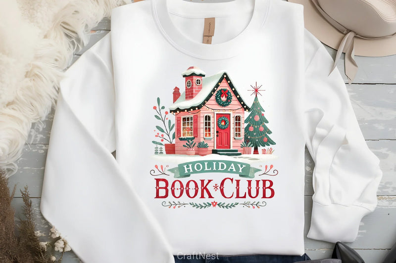 Holiday Book Club Christmas Clipart Bundle - CraftNest - Digital Crafting and Art