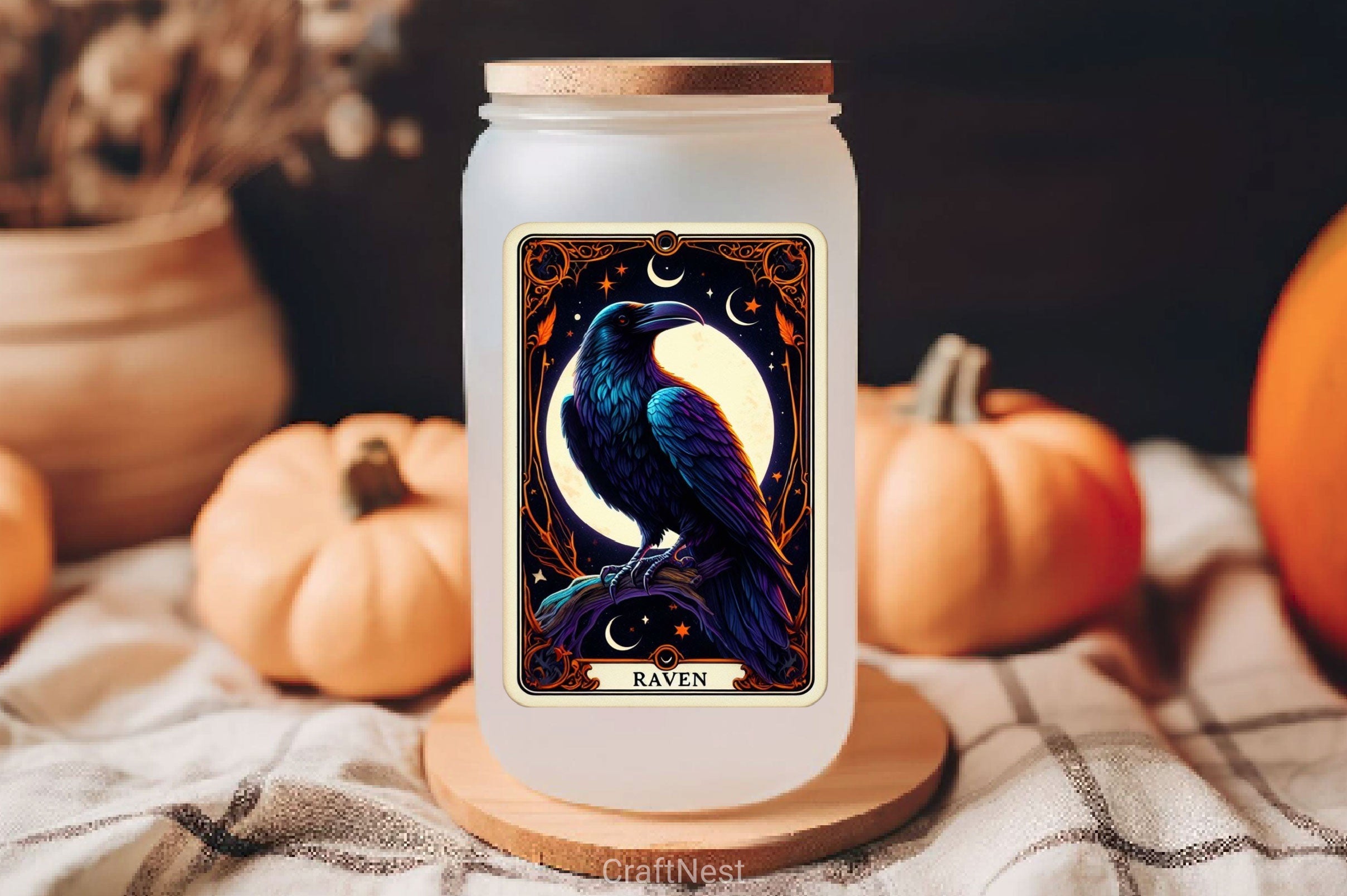 Raven Bird Tarot Card Clipart Bundle 18
