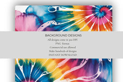 Watercolor Tie Dye Background Papers - CraftNest - Digital Crafting and Art