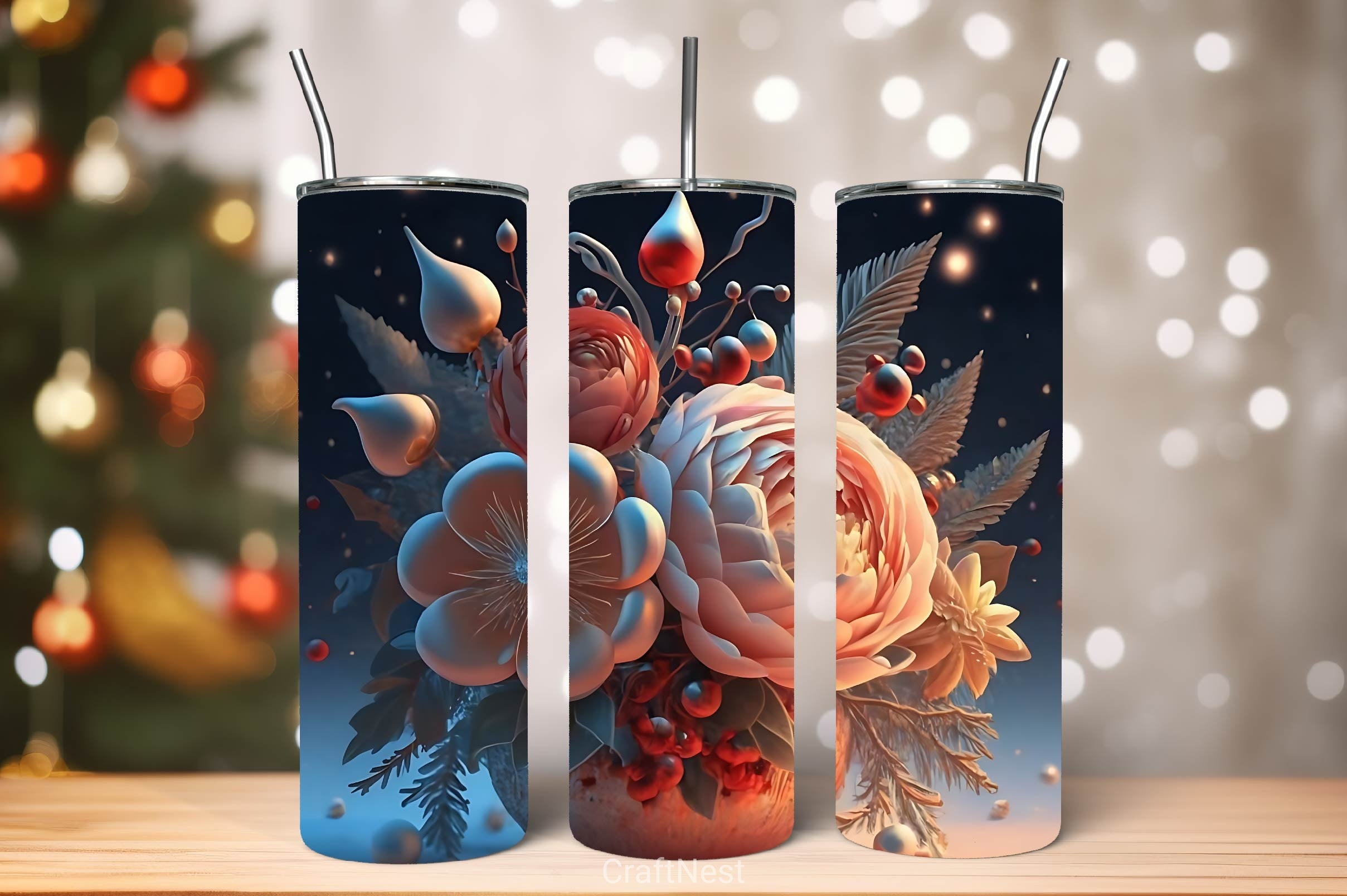 Flower Tumbler Wrap Bundle 22